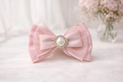 Pink Satin Pearly bow