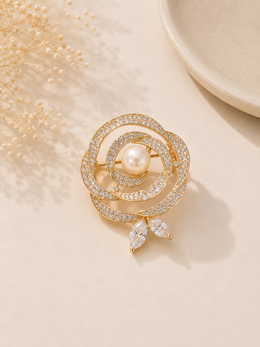 The Celestial Pearl Floral Brooch