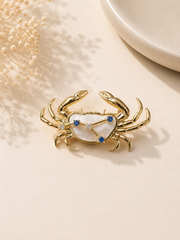 The Golden Crab Statement Brooch