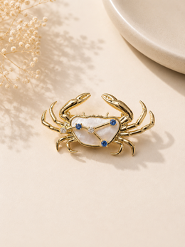 The Golden Crab Statement Brooch