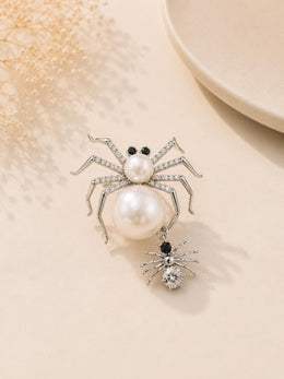 Pearly Spider Brooch