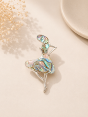 Ballerina Abalone Shell Brooch