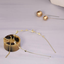 Charming Butterfly Embellished Metallic Headband
