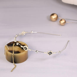 Pearl Rose Silver Hairband