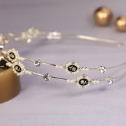 Pearl Rose Silver Hairband