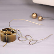 Pink Leaf Crystal  Hairband
