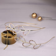 Pink Leaf Crystal  Hairband