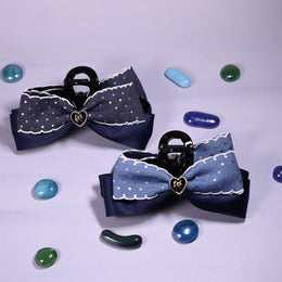 Denim Bow Clutcher