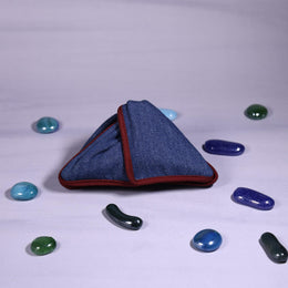Denim Oversized Pyramid Clutcher