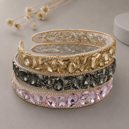 Acetate Crystal Embellished Hairband Collection