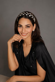 Noir Crystal Triple-Line Luxe Hairband