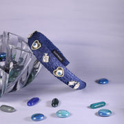Denim Padded Evil Eye Hairband