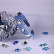 Denim Padded Evil Eye Hairband