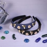 Denim Bee-Floral Headband