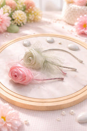 Soft Satin Rose Kids Headband