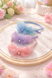 Soft Floral Pearl Kids Headband