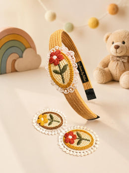 Handcrafted Crochet Floral Kids Headband