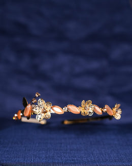Tan Pearl Butterfly Radiance Headband