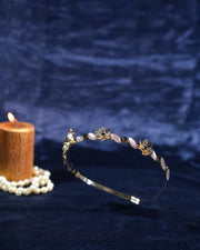 Tan Pearl Butterfly Radiance Headband