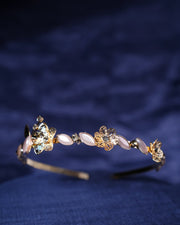 Grey Pearl Butterfly Luxe Headband