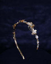 Grey Pearl Butterfly Luxe Headband