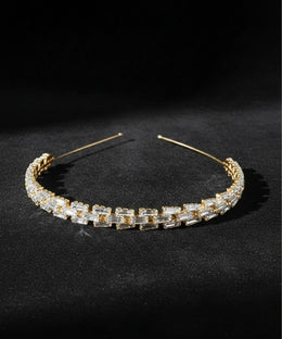 Golden Gleam Crystal Headband