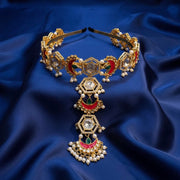 Royal kundan Mathapatti headband with statement chaand tikka