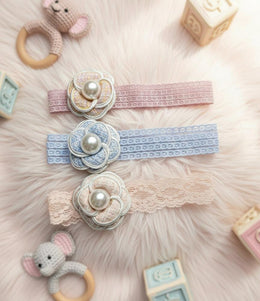Pastel Pearl Floral Baby Headband
