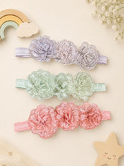 Pastel Bloom Baby Headband Set