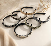 Elegant Braided Hairbands with Soft Grip Comb