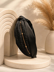 Knotted Luxe Chain Detail Hairbands