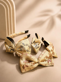 Royal Bow Brocade Hairbands