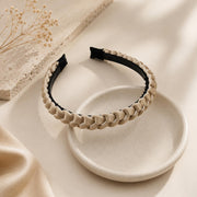 Elegant Braided Hairbands with Soft Grip Comb