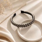 Elegant Braided Hairbands with Soft Grip Comb