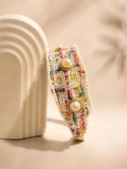 Pearl-Trim Tweed Luxe Hairband