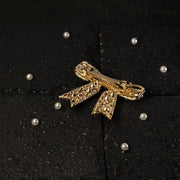 Elegant Pearl-Studded Bow Hair Clip