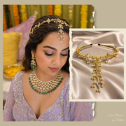 The Kundan Polki Leaf Mathapatti