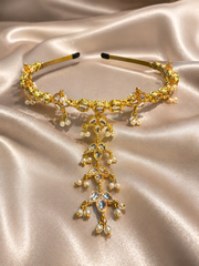 The Kundan Polki Leaf Mathapatti